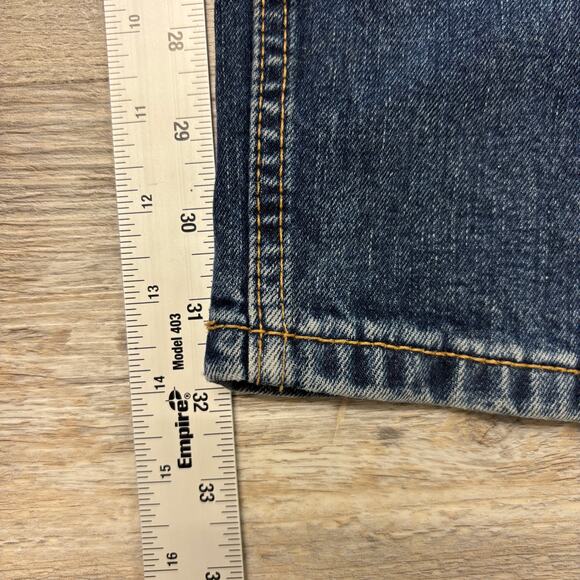 Levis 505 Medium Wash Blue Mens‎ 34x32 Regular Fit Straight Leg Jeans Red Tab - Picture 6 of 10
